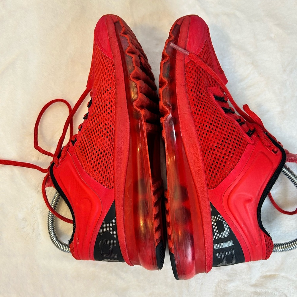 Nike Air Max Womens 8 Red Black Running Shoes Cushion Athletic Sneaker - Picture 9 of 15